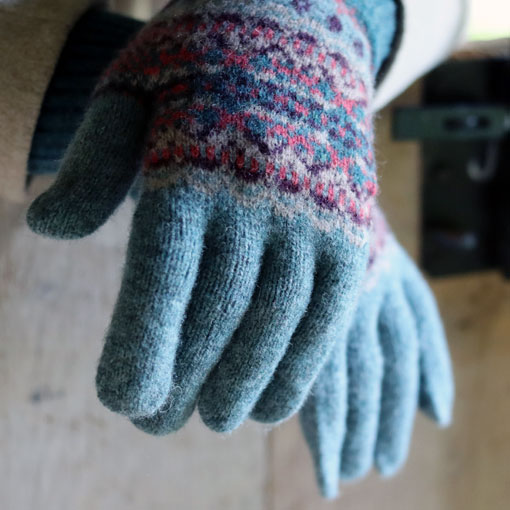 Warme Eribe Fair Isle wollen handschoenen voor dames en heren, traditioneel gebreid patroon
