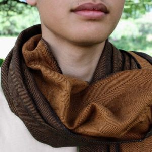 Cotton Brown Handspun Scarf