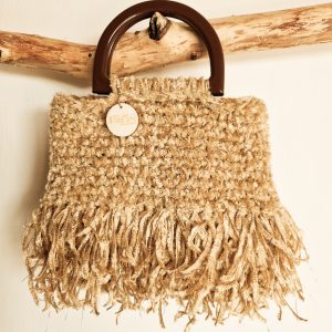 Handmade velvet yarn clutch, luxurious soft evening bag, unique artisan accessory