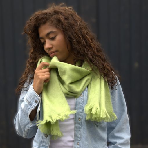 Alpaca Damessjaal Lime